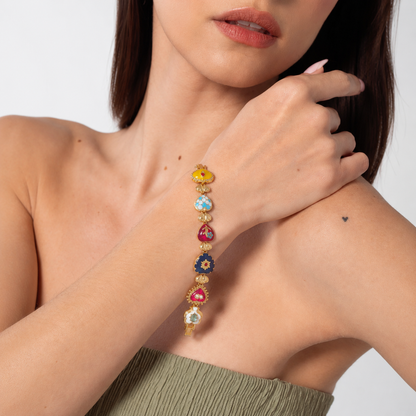 Royal Enamel Charm Bracelet