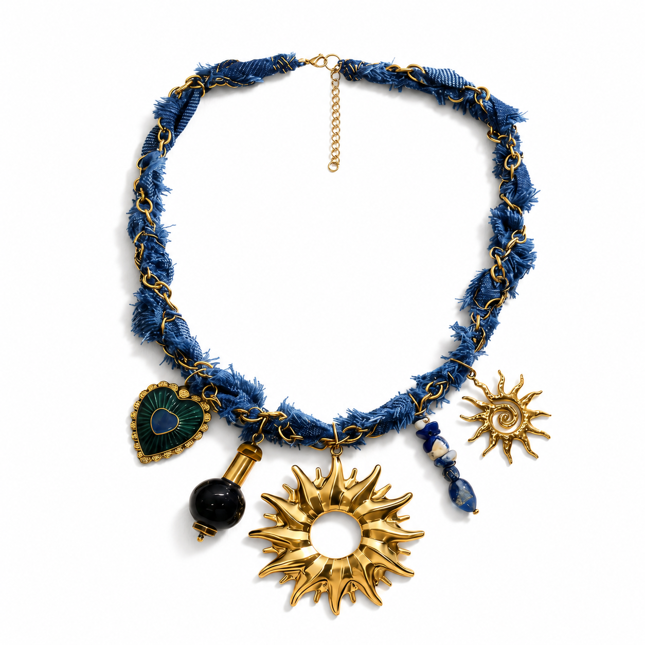Braided Denim Neckpiece