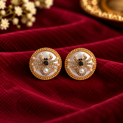 Gold Spider Earrings