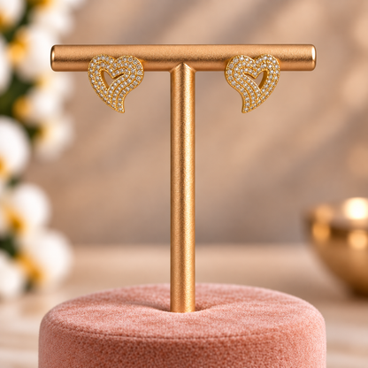 Celeste Heart Zircon Earrings
