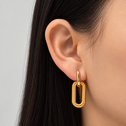 Aurelia Link Hoop Earrings
