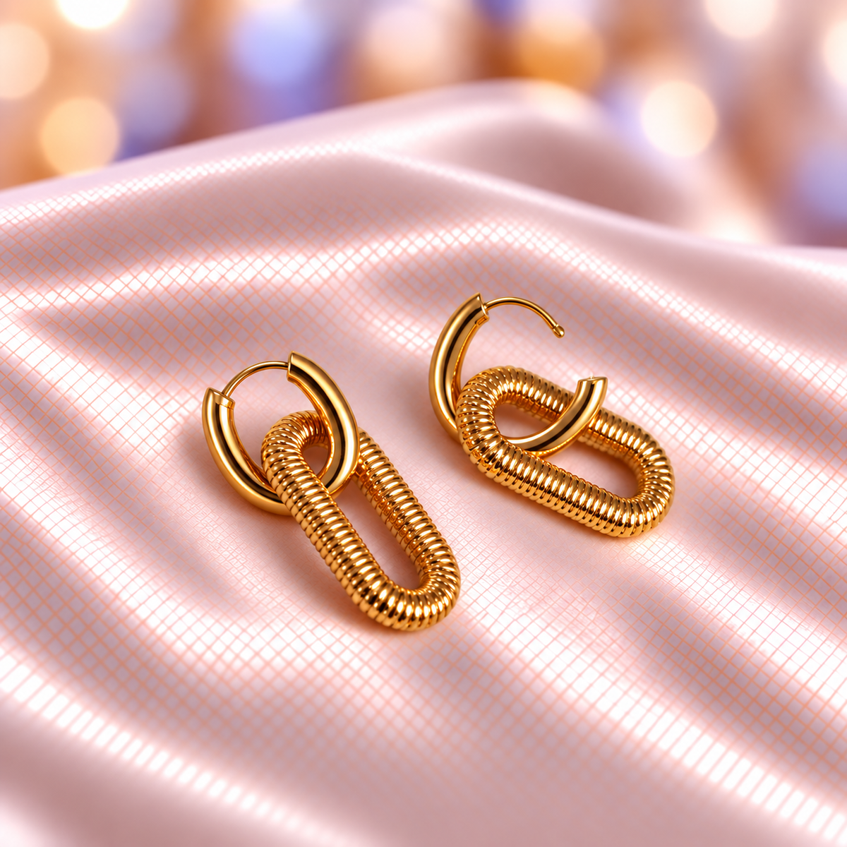 Aurelia Link Hoop Earrings