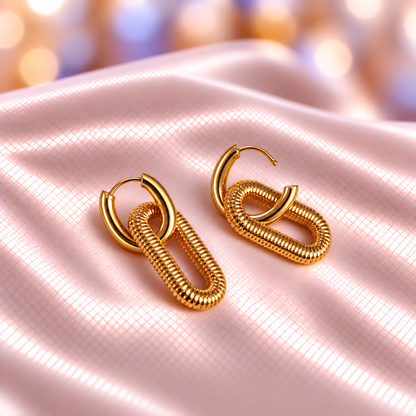 Aurelia Link Hoop Earrings