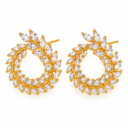 Celeste Laurel Zircon Earrings