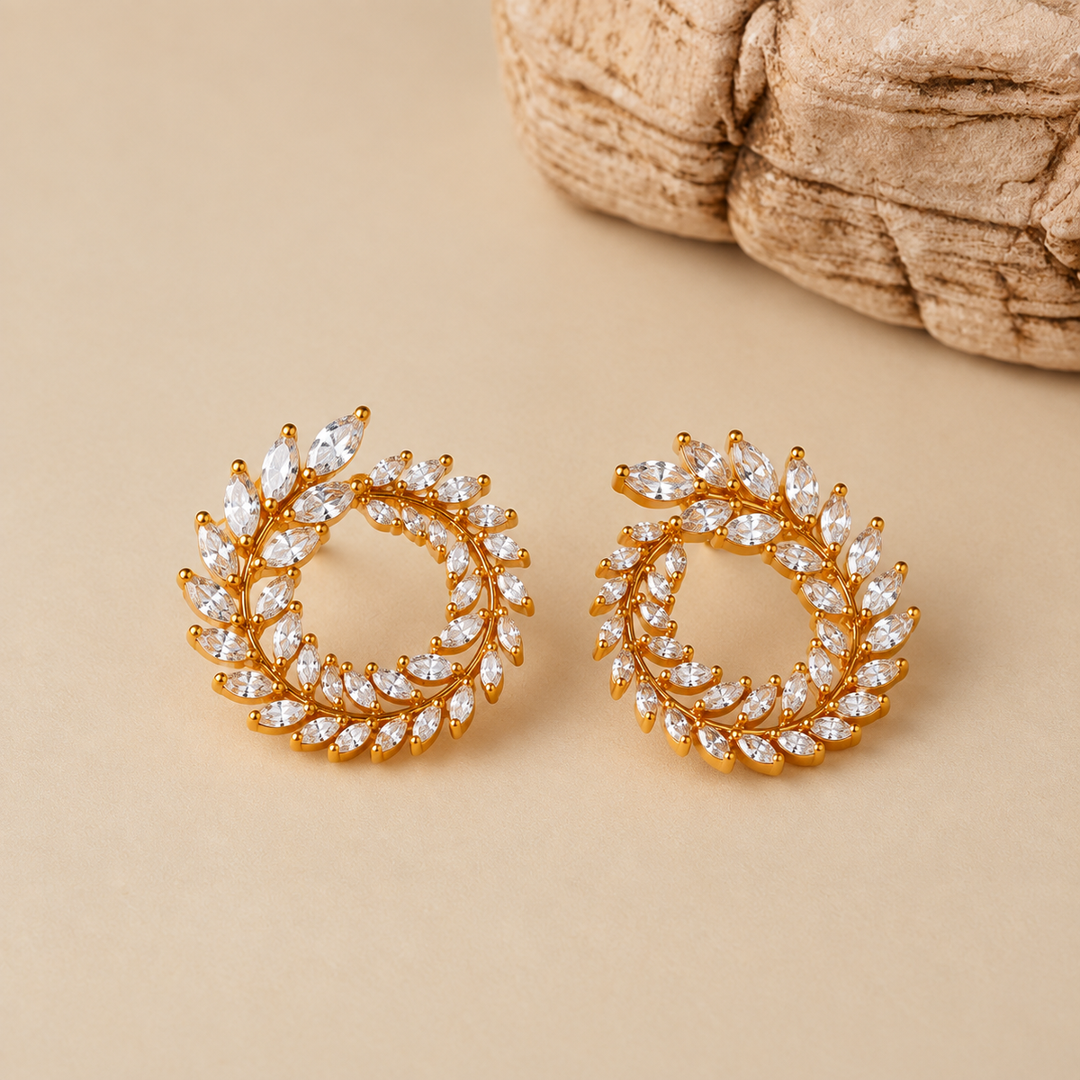 Celeste Laurel Zircon Earrings