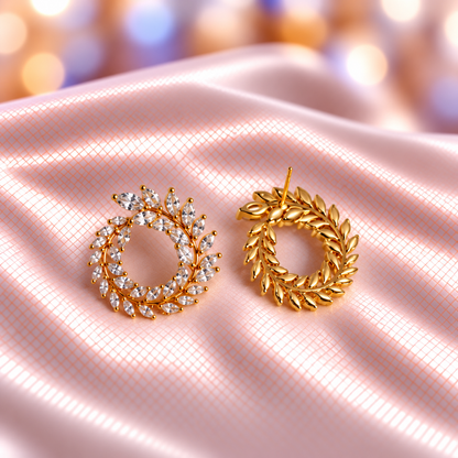 Celeste Laurel Zircon Earrings