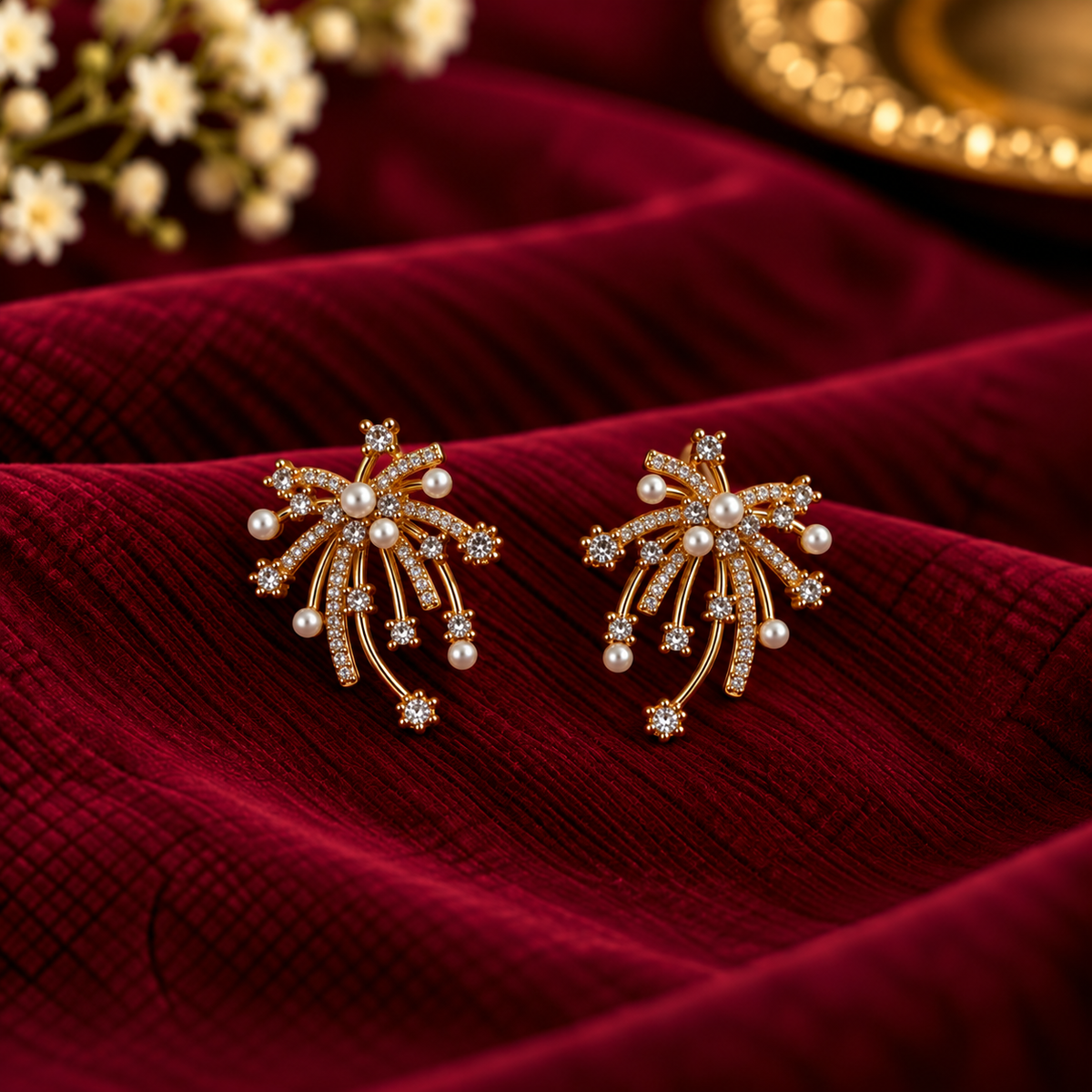 Celeste Pearl Cascade Earrings