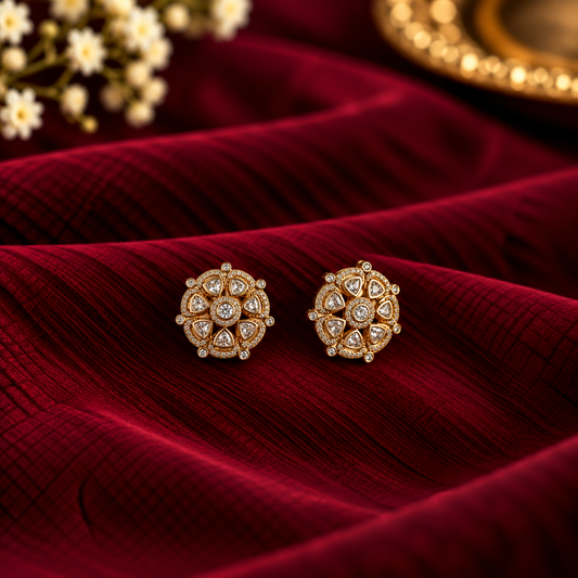 Aurelia Floral Zircon Stud Earrings