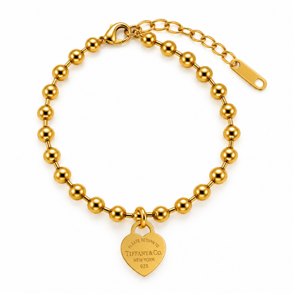 Golden Beaded Chain Bracelet