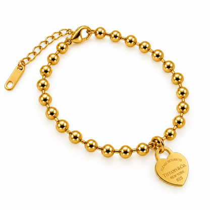 Golden Beaded Chain Bracelet