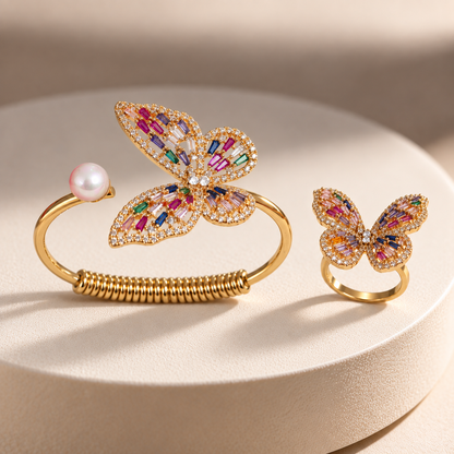 Butterfly Garden Bracelet & Ring Set