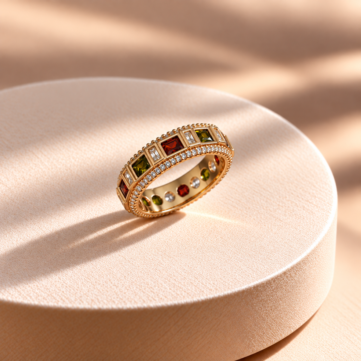 Multicolor Luxe Baguette Ring