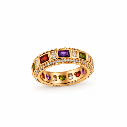 Multicolor Luxe Baguette Ring