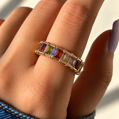 Rainbow Luxe Eternity Ring