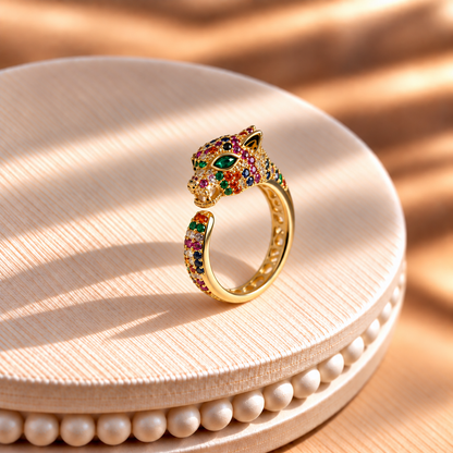 Rainbow Panther Ring