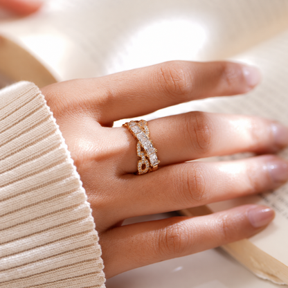 Crystal Bow Ring