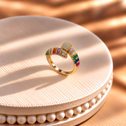 Rainbow Serpent Ring