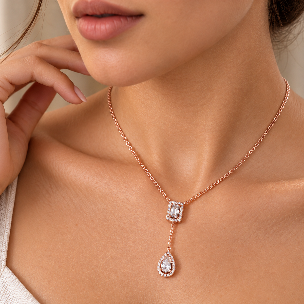 Y-Drop Pendant  Necklace