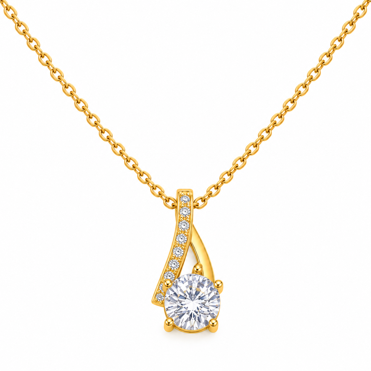 Radiance Zircon Pendant Necklace