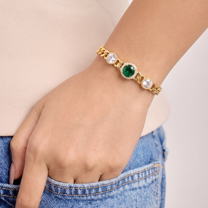 Emerald Luxe Link Bracelet