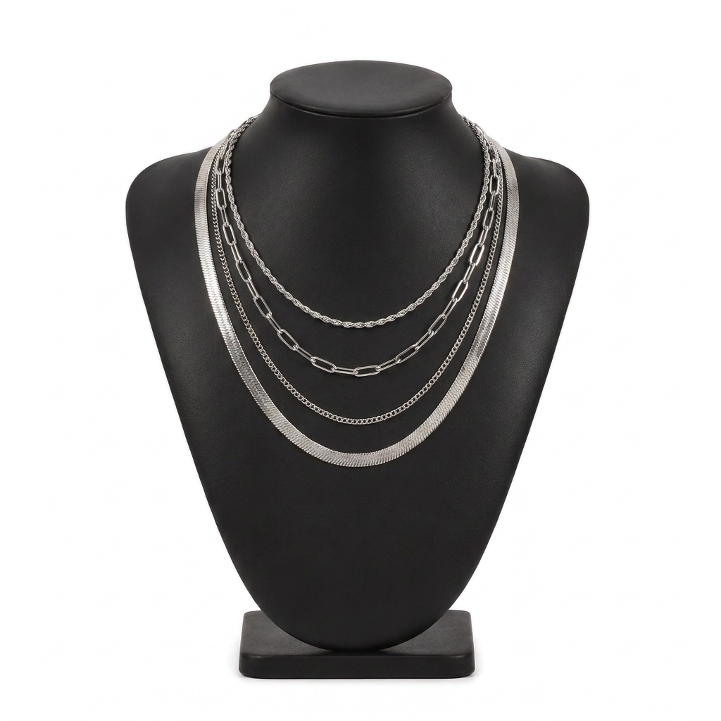 Midnight Layered Chain Necklace