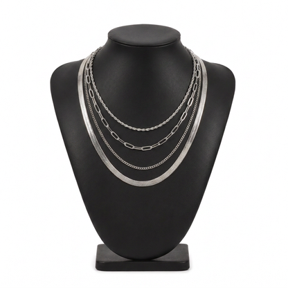 Midnight Layered Chain Necklace