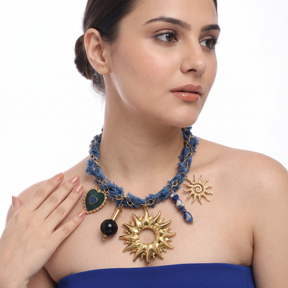 Braided Denim Neckpiece