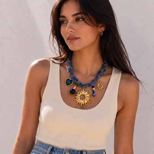 Braided Denim Neckpiece