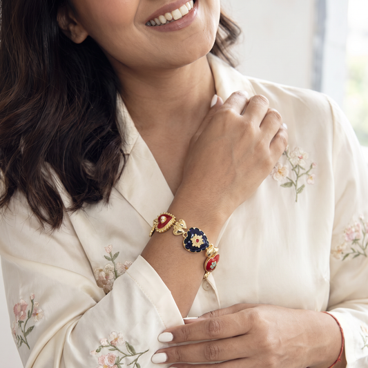 Royal Enamel Charm Bracelet