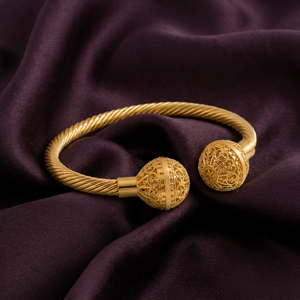 Ornate Crown Bangle