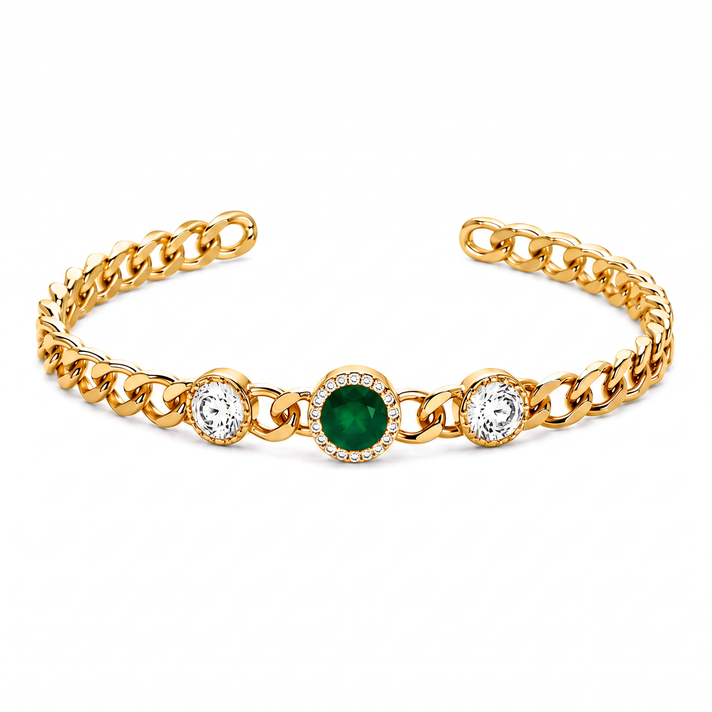 Emerald Luxe Link Bracelet