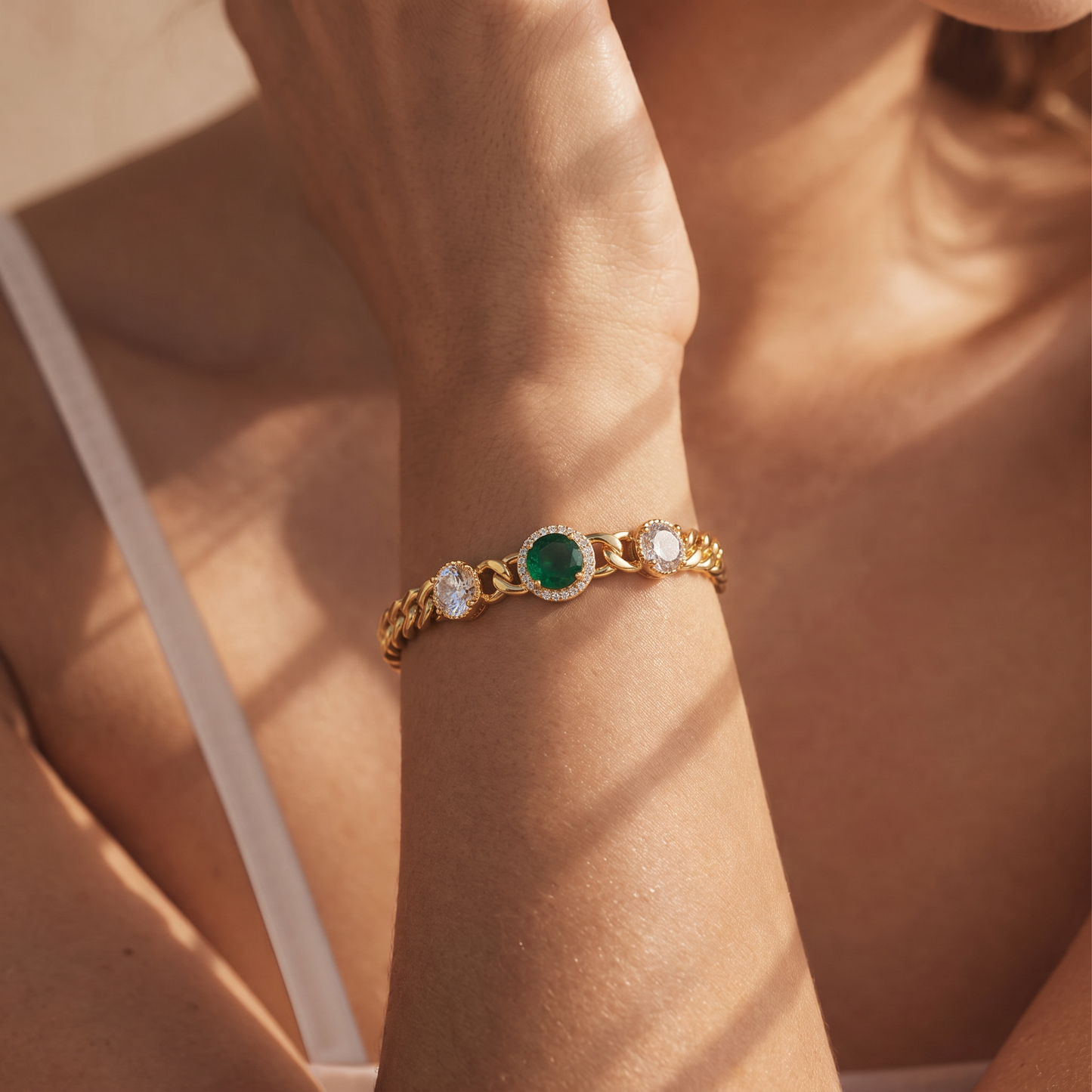 Emerald Luxe Link Bracelet
