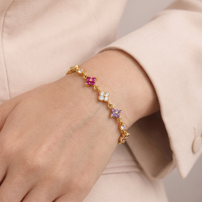 Celestial Bloom Tennis Bracelet