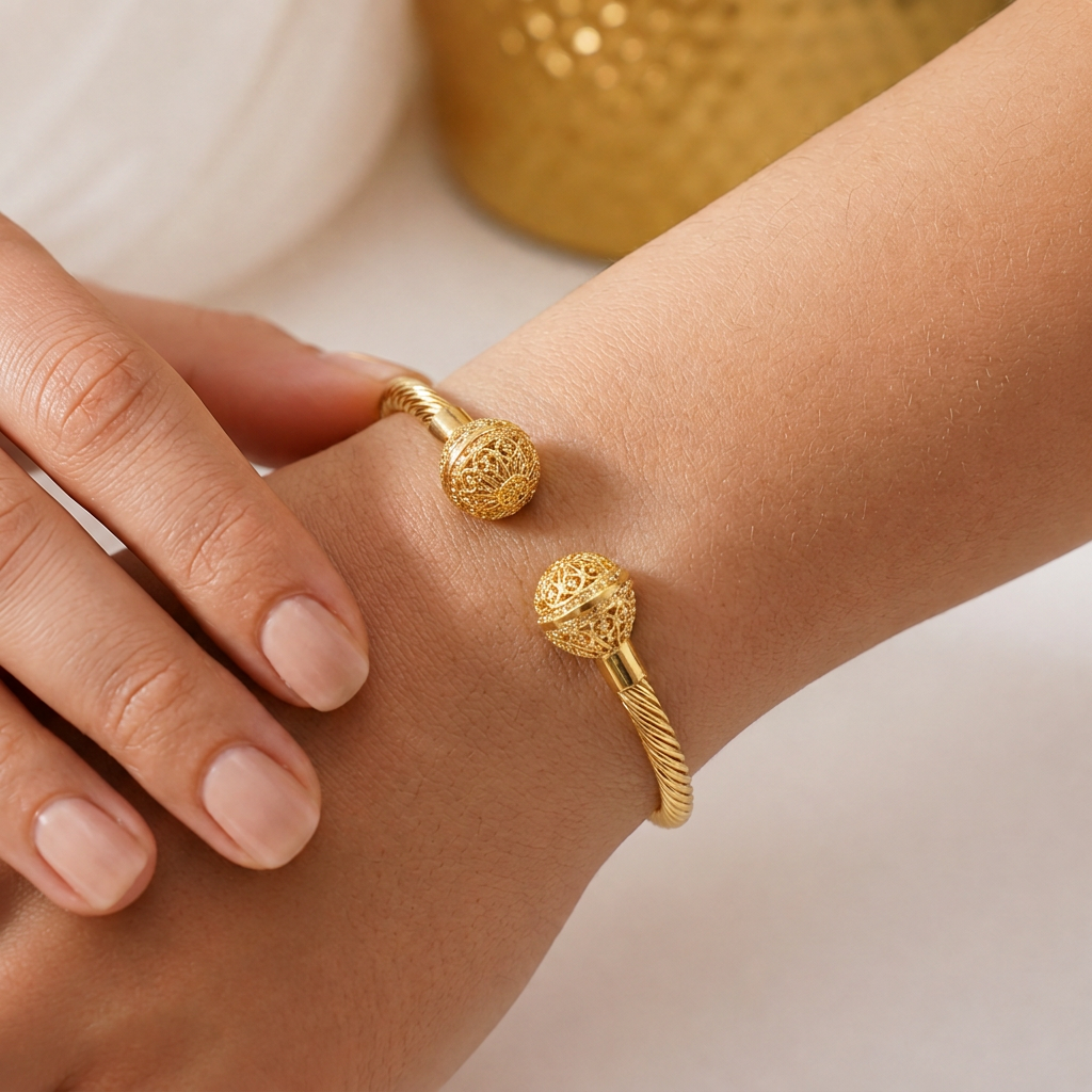 Ornate Crown Bangle