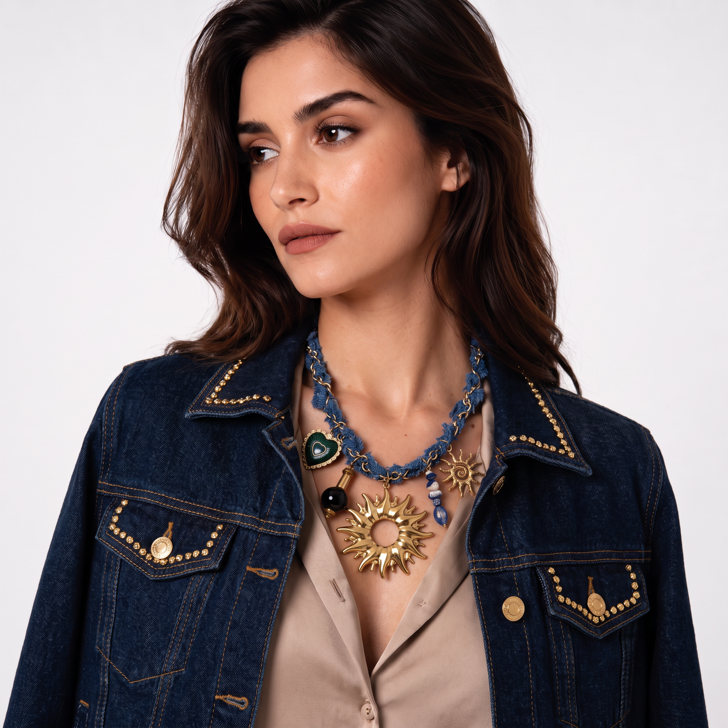 Braided Denim Neckpiece