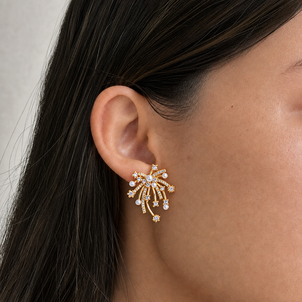 Celeste Pearl Cascade Earrings