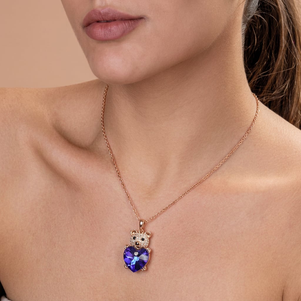 Mystic Blue Heart Pendant