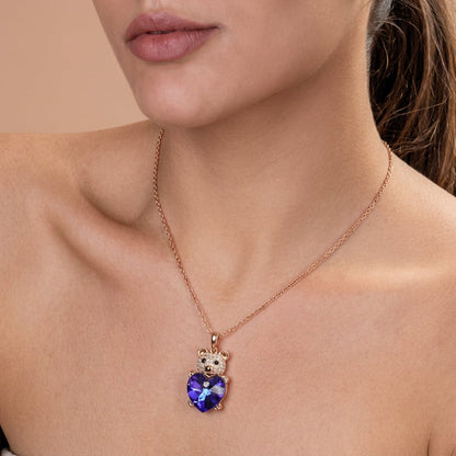 Mystic Blue Heart Pendant